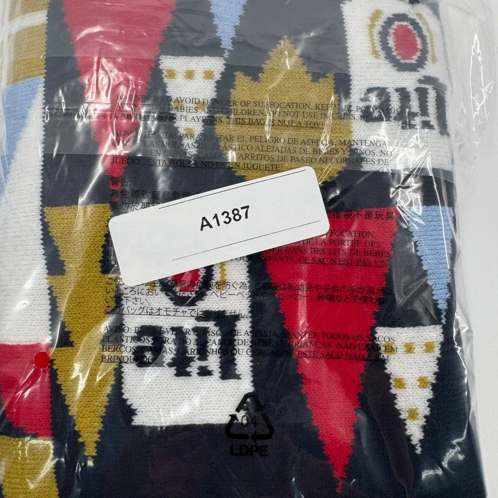 Miller Lite Tis Miller Time Knit Holiday Scarf Navy Blue Beer Can Fringe A1387‎